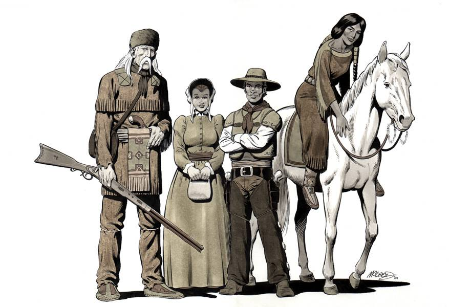 New Mutants as a western (2001) 11" x 17"