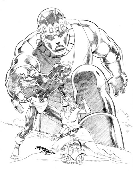 Sentinel & Marvel Girl 2004 9" x 12"