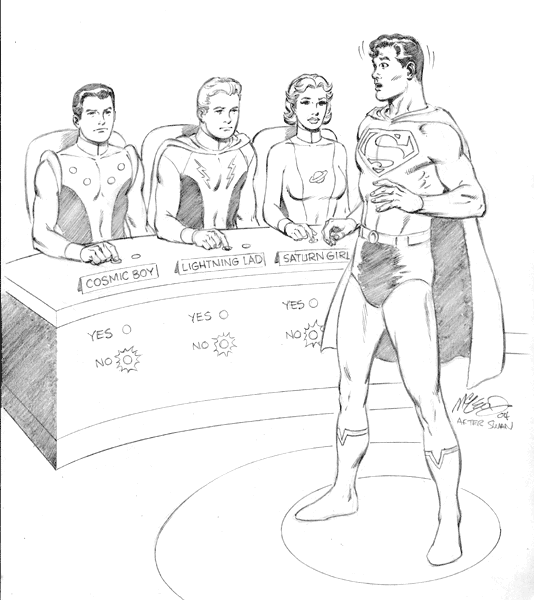 Adventure Comics #247 2004 reinterpretation (after Swan) 8 1/2" x 11"