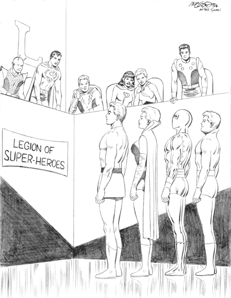 Adventure Comics #346 2004 recreation (after Swan) 8 1/2" x 11"