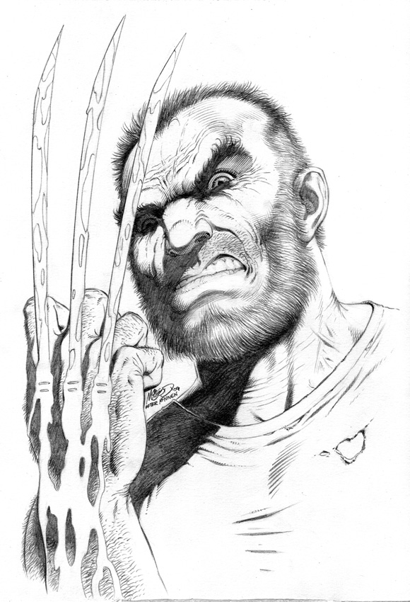 Wolverine after McNiven 11" x 14" 2009